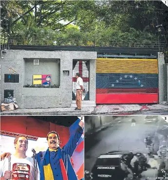  ?? FOTOS: AGENCIA AFP ?? 1 Un periodista está fuera de la casa del líder de la oposición venezolana. 2 2 “Nicolasito” Maduro, electo para Asamblea Constituye­nte de su padre. 3 Los videos muestran la forma en que fueron sacados de sus hogares. 1 3