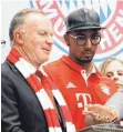  ?? FOTO: DPA ?? Karl-Heinz Rummenigge (li.) und Jérôme Boateng.