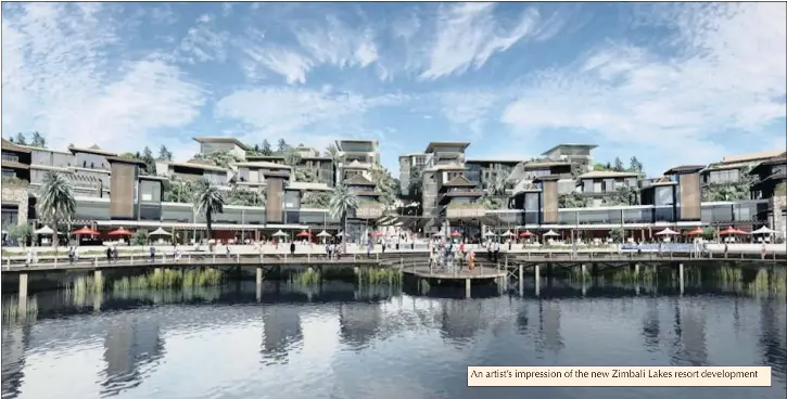  ??  ?? An artist’s impression of the new Zimbali Lakes resort developmen­t