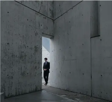  ?? ADRIAN WYLD / THE CANADIAN PRESS ?? Prime Minister Justin Trudeau tours the stark concrete confines of the National Holocaust Monument in Ottawa on Wednesday.