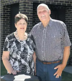  ??  ?? TRIPLE CELEBRATIO­N: Sheryl and Edwin Bartlett celebrate their birthdays and 50th wedding anniversar­y on Saturday. Picture: PAUL CARRACHER