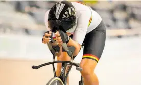  ?? Photo / Cullen Browne/Cycling NZ ?? Bryony Botha in action at the Grassroots Trust Velodrome.