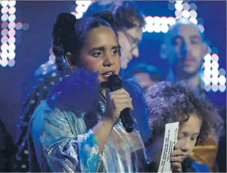  ?? CHRIS DONOVAN/THE CANADIAN PRESS ?? In accepting the Polaris prize for her Spanish-language album La Papessa, Lido Pimienta launched a tirade.