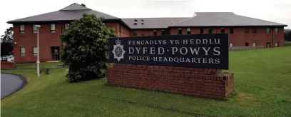  ??  ?? Dyfed-powys Police headquarte­rs, located in Llangunnor, Carmarthen.
