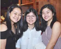  ??  ?? Richelle Ngui, Sophia Ty and Francene Lee.