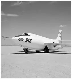  ??  ?? John McKay made the last flight in the X-1E. It is now on display in front of the Dryden Flight Research Center in Edwards, California.