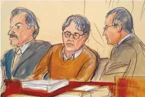  ??  ?? Juicio. Raniere ha sido señalado en los testimonio­s difundidos en la Corte de Brooklyn.