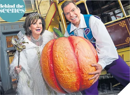  ?? Picture Greg Macvean ?? Panto favourite Elaine C Smith stars as the Fairy Godmather with Johnny Mac as Buttons in Cinderella
