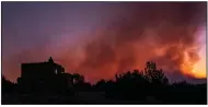  ?? (AP/Albuquerqu­e Journal/Robert Browman) ?? The Cerro Pelado Fire, seen Friday from Cochiti, N.M., burns in the Jemez Mountains.