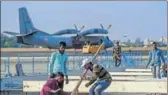  ??  ?? ■ Preparatio­ns underway for the Aero India air show at Yelahanka air force base in Bengaluru.