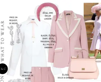  ??  ?? price on request, de beers £634, jane taylor london blazer, £1,850; shirt, £675; trousers, £695, all dolce & gabbana