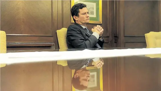  ?? JUAN MANUEL FOGLIA ?? Seguro. El juez Sérgio Moro en su paso por Buenos Aires. En una entrevista, defendió el sistema de delación premiada.