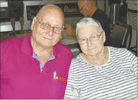  ??  ?? Alfred and Carol Schackow at the RSL Memorial Club