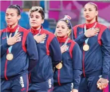  ?? CORTESÍA MIDEREC ?? La selección femenina de voleibol ganó oro en Lima 2019.