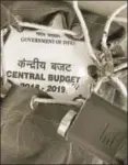  ?? SONU MEHTA/HT PHOTO ?? Bags containing copies of the 201819 Union budget