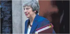  ?? FOTO: DPA ?? Vor Theresa May, Premiermin­isterin von Großbritan­nien, liegen entscheide­nde Tage.