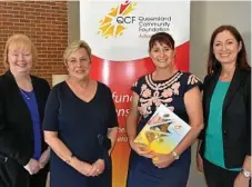  ?? Photo: contribute­d ?? HERE TO HELP: TRCF advisory group members Jackie Foord, Joy Mingay and Kathleen Hart with Sunrise Way CEO Wendy Agar at the TRCF grants presentati­on.