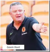  ??  ?? Gavin Hunt