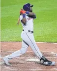  ?? USA TODAY SPORTS ?? Houston’s Yordan Alvarez hits a grand slam at Oriole Park.