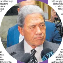  ?? Photo / Mark Mitchell ?? Winston Peters yet again faces questions.