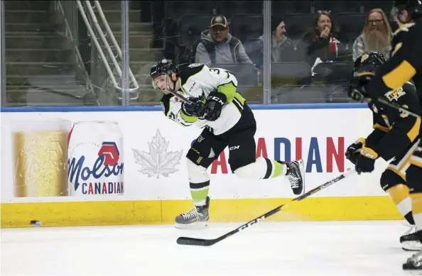  ?? Ian KuCERaK ?? Edmonton’s Andrew Fyten has been a solid addition to the Oil Kings lineup since being picked up in a trade from the Swift Current Broncos and on Sunday against the visiting Regina Pats the 20-year-old scored a goal and added two assists in a 5-2 victory at Rogers Place.
