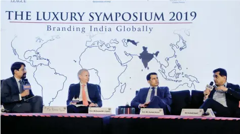  ??  ?? (L-R) Rishabh Gulati, Kenneth I. Juster, Farhod Arziev and Amitabh Kant.