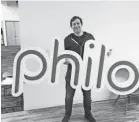  ?? JEFFERSON GRAHAM ?? Philo TV CEO Andrew McCollum at Philo headquarte­rs in San Francisco.