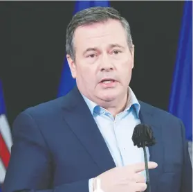  ?? CHRIS SCHWARZ / GOVERNMENT OF ALBERTA ?? When Alberta Premier Jason Kenney suggested that restrictio­ns on rights “must be a minimal impairment to achieve a policy goal,” he was quickly denounced.