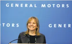  ?? BILL PUGLIANO/GETTY IMAGES ?? General Motors CEO Mary Barra has aggressive­ly pursued radical technologi­es and developed businesses, including ridesharin­g, autonomous and electric vehicles.