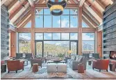  ?? Head to the lodge-style Living Room for Champagne and board games. ??