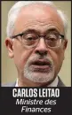  ??  ?? CARLOS LEITAO Ministre des Finances