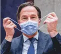  ?? BART MAAT/AFP VIA GETTY IMAGES ?? EU leaders, including Dutch Prime Minister Mark Rutte, couldn’t agree on whether to halt nonessenti­al travel.