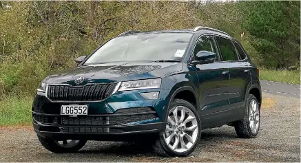  ?? PHOTOS: DAVID LINKLATER/STUFF ?? The medium-sized Karoq looks like the larger Kodiaq. It’s the ‘‘second phase’’ of SUVs, says Skoda NZ.