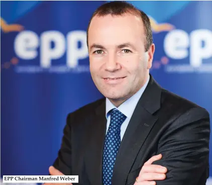  ??  ?? EPP Chairman Manfred Weber