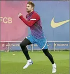  ?? FOTO: FCB ?? Piqué trabajó en solitario Va a más