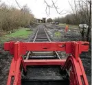  ??  ?? Broadgauge track laid on theorigina­l formation. JIMDEEGAN