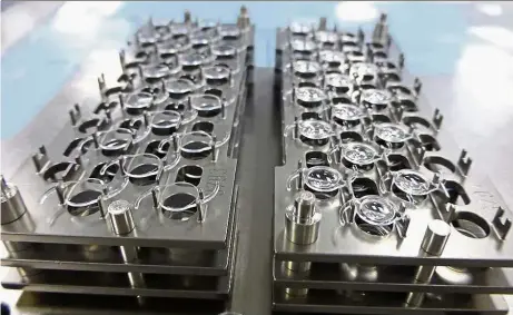  ??  ?? newly-manufactur­ed intraocula­r lenses (IOls) await inspection at the facility in Kulim, Malaysia. — Photos: Abbott