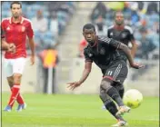  ??  ?? NEARLY THERE: Sifiso Myeni of Pirates during the Champions League match against Al Ahly at Orlando Stadium