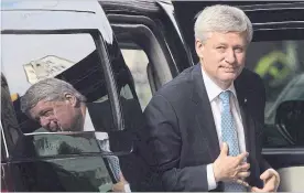  ?? ADRIAN WYLD/THE CANADIAN PRESS FILE PHOTO ?? Stephen Harper in 2015 when he was outgoing prime minister. Harper will speak at a $1,222-a-head Toronto fundraiser hosted by former premier Mike Harris for his son Mike Harris Jr., at Toronto’s Albany Club.