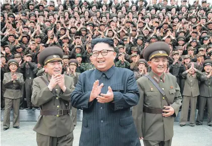  ?? Picture / AP ?? Kim Jong Un appears to have the support of his military leaders.