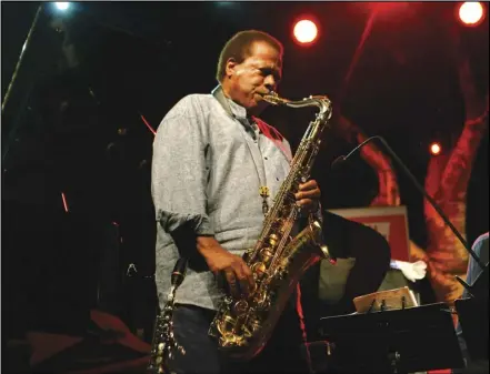  ?? ASSOCIATED PRESS ?? Jazz saxophonis­t Wayne Shorter performs at the 5 Continents Jazz Festival on July 23, 2013, in Marseille, southern France.