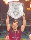  ??  ?? Maroons skipper Cameron Smith after the 2016 series.