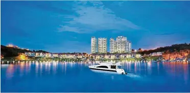  ??  ?? Prestigiou­s project: Comprising luxury lakeside bungalows, high-end condominiu­ms, serviced apartments, boutique shops and office suites, Sunway South Quay was completed in 2012.