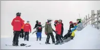  ??  ?? Skiers and snowboarde­rs have been flocking to Nevis Range.