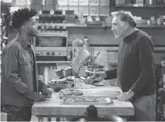  ??  ?? Jermaine Fowler, left, and Jud Hirsch share top billing in Superior Donuts.