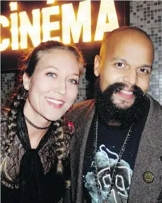  ??  ?? Producer Emily Hayes and writer-director Marc Nyiti premiered their shoton-a-shoestring budget feature film Psychonaut at the Cinematheq­ue.