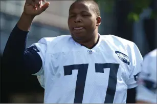  ?? File photo ?? Trent Brown, who won Super Bowl LVIII with New England in 2018-19, is back with the team after the Patriots traded 2022 draft picks to Las Vegas for the veteran lineman.