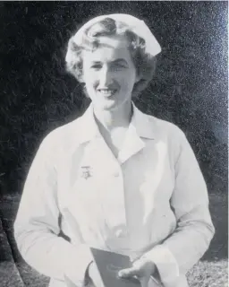  ?? ?? Claudia Hume when she was training to be a nurse.