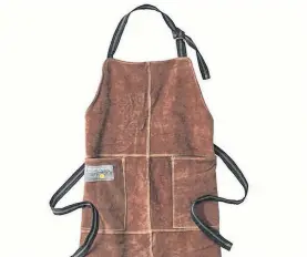  ?? HOMESENSE ?? Keep dad stylish and well-equipped while grilling this summer with this brown leather grill apron.