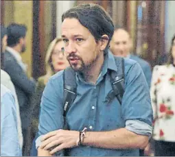  ?? FOTO: EFE ?? Pablo Iglesias, líder de Podemos, mandó ayer un mensaje conciliado­r a Ramos